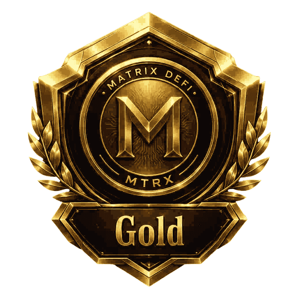 Gold Matrix DeFi rank badge