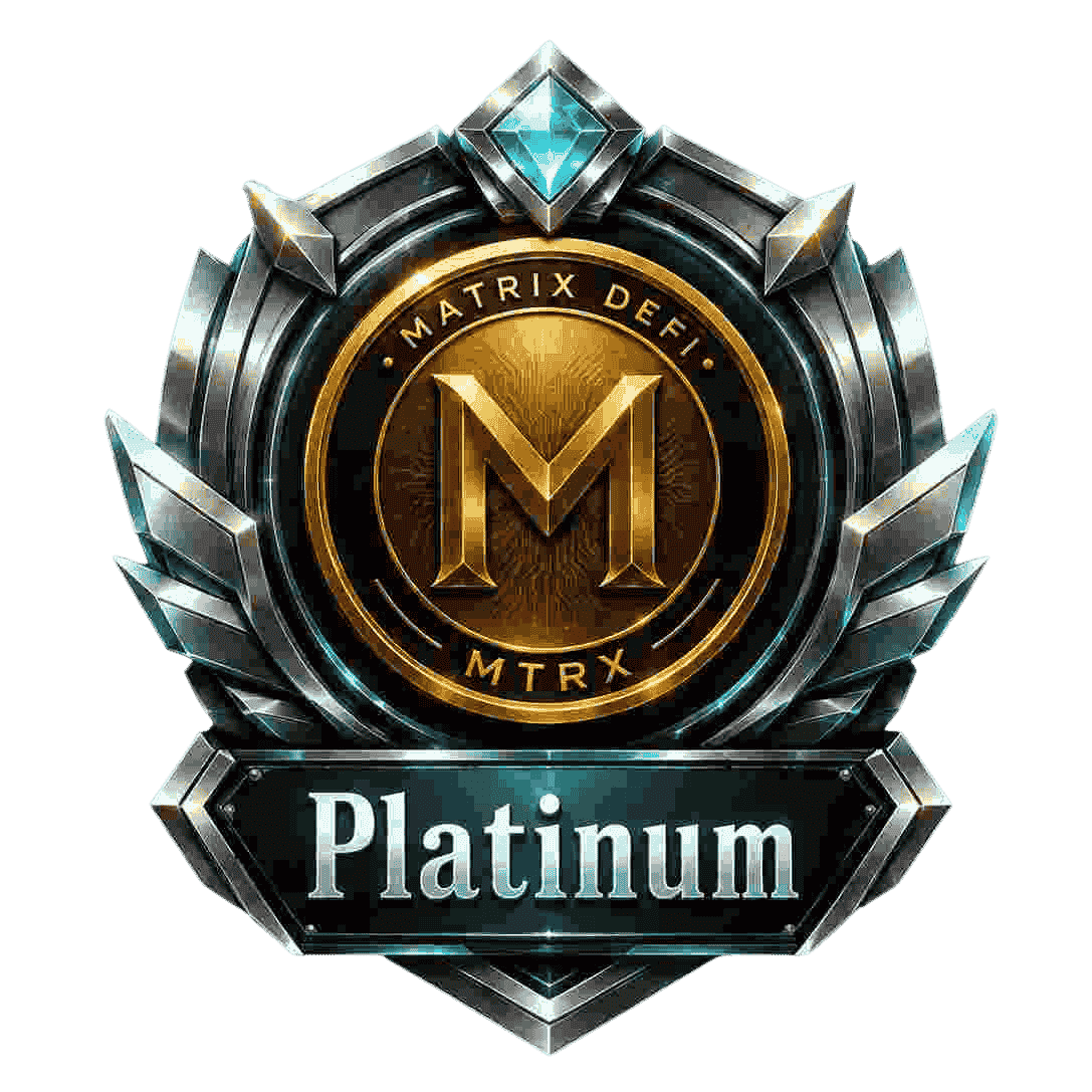 Platinum Matrix DeFi rank badge
